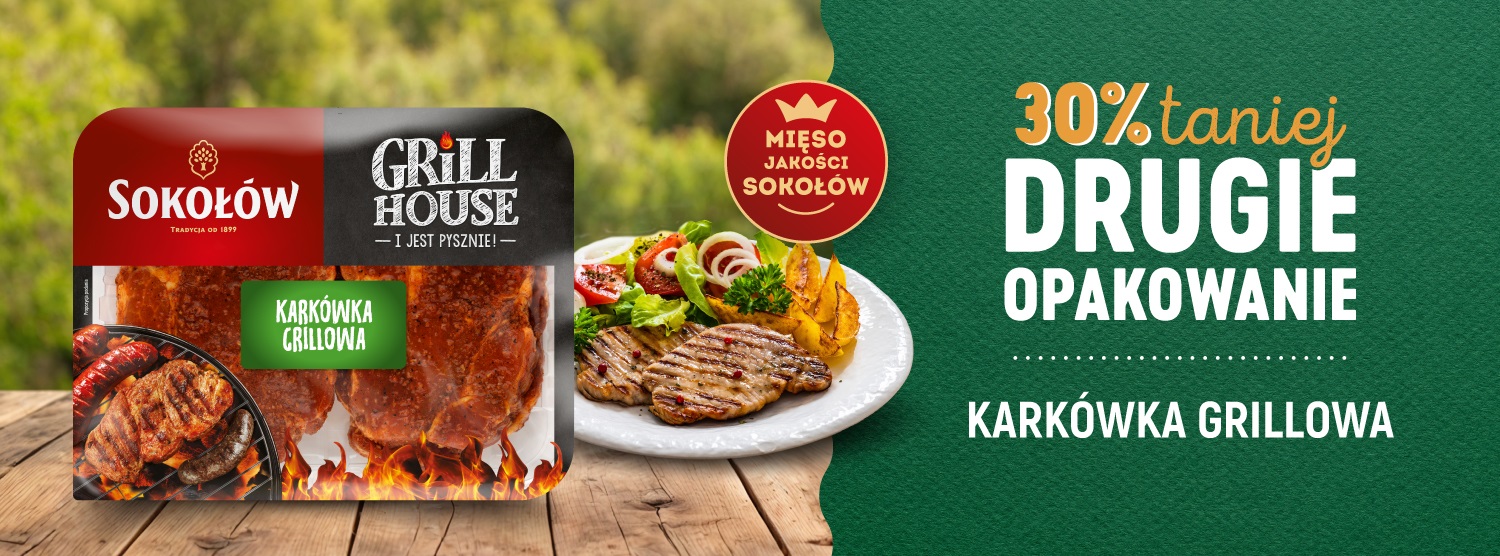 Sokołów Karkówka Grillowa - drugie opakowanie 30% taniej przy zakupie 2
