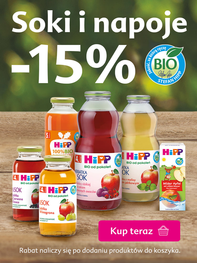 Hipp soki i napoje - 15% rabatu po dodaniu do koszyka